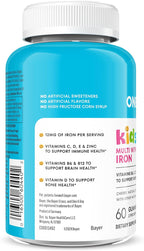 One A Day Multivitamínico para Niños con Hierro en Gomitas, Cereza, 60 unidades (1 paquete)