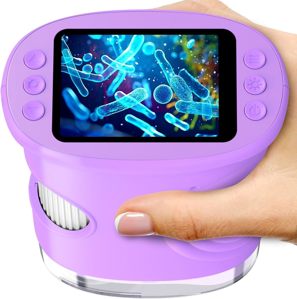 Microscopio portátil digital 1000X para niños, juguetes y regalos