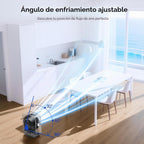 KIMMOO Ventilador de escritorio recargable USB, ventilador de mesa...