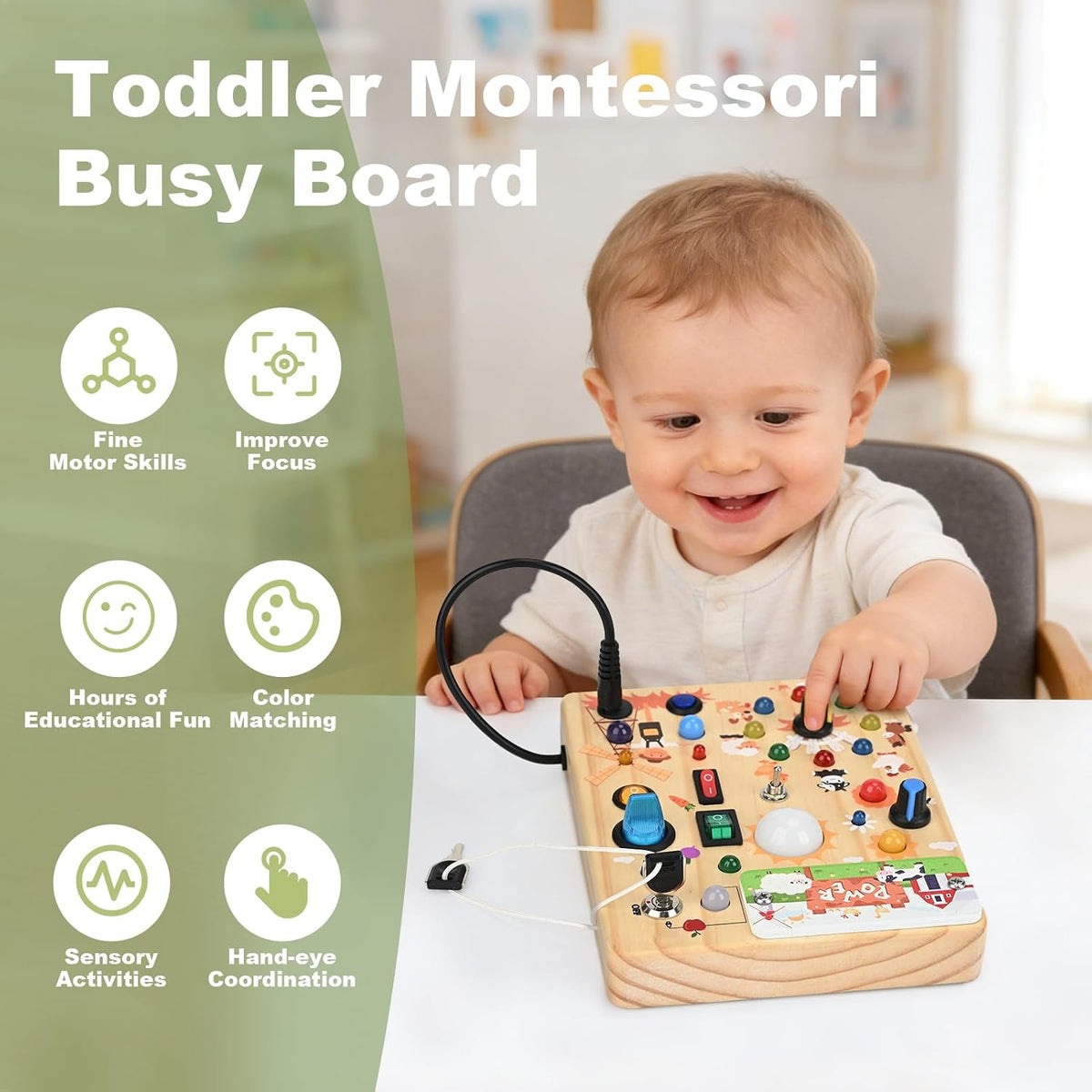Tablero de actividades para niños pequeños de 1 a 3 años - Juguete