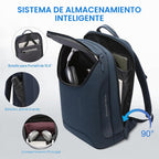 BANGE Mochila ergonómica antirrobo para laptop para hombres y mujeres, mochila de viaje de negocios de 15.6 pulgadas, impermeable, ligera, duradera para oficina, al aire libre