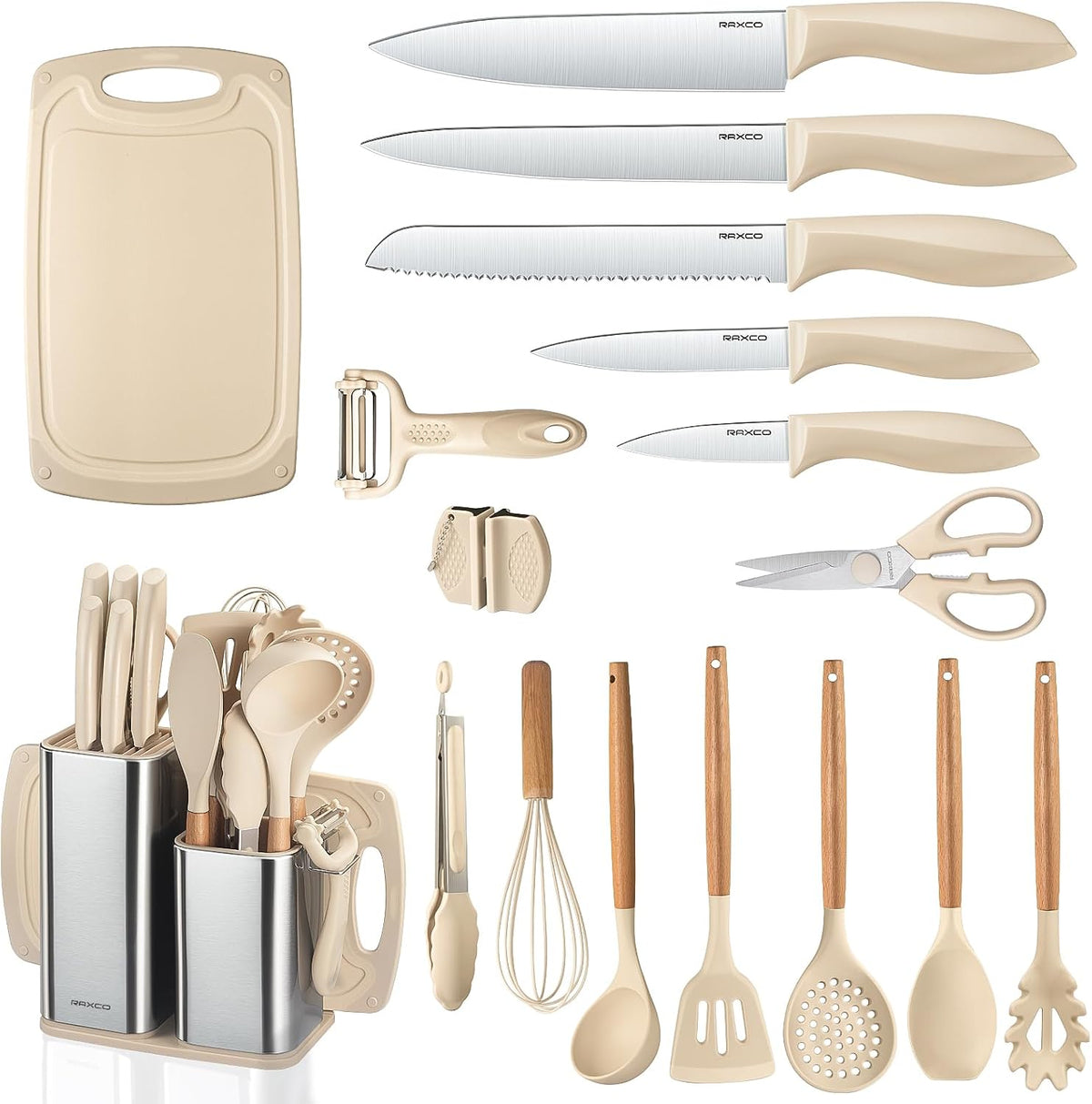 Juego de utensilios de cocina, 18 piezas de utensilios de cocina y