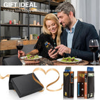 hotqueen Cartera para hombre con delgada, Negro+marrón