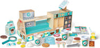 Melissa & Doug Cafetería Coffee Shop Barista de Madera (35 Piezas) - Certificado FSC