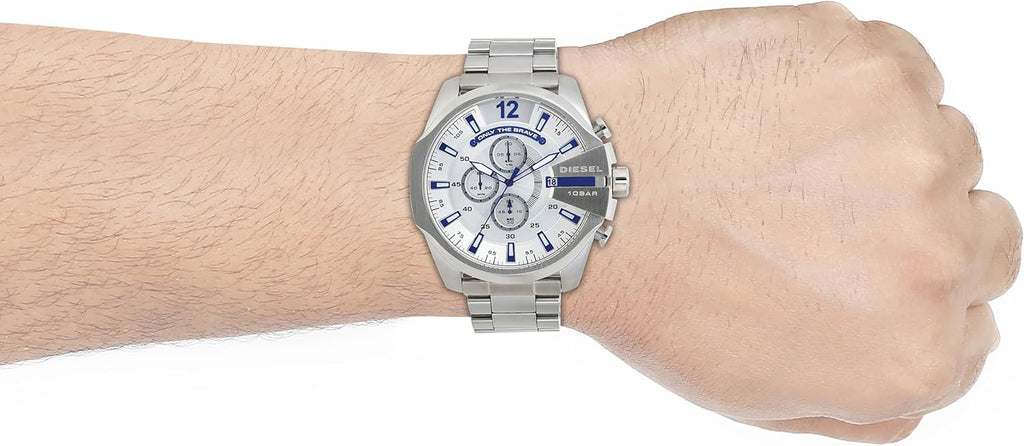Diesel Mega Chief Reloj de acero inoxidable para hombre con movimiento analógico o digital