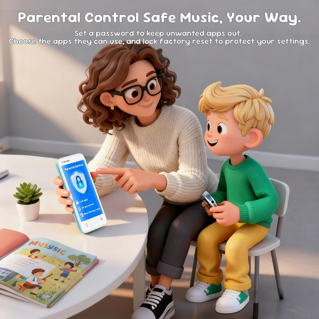 Reproductor de MP3 para niños, controles parentales, 16 GB, compati...
