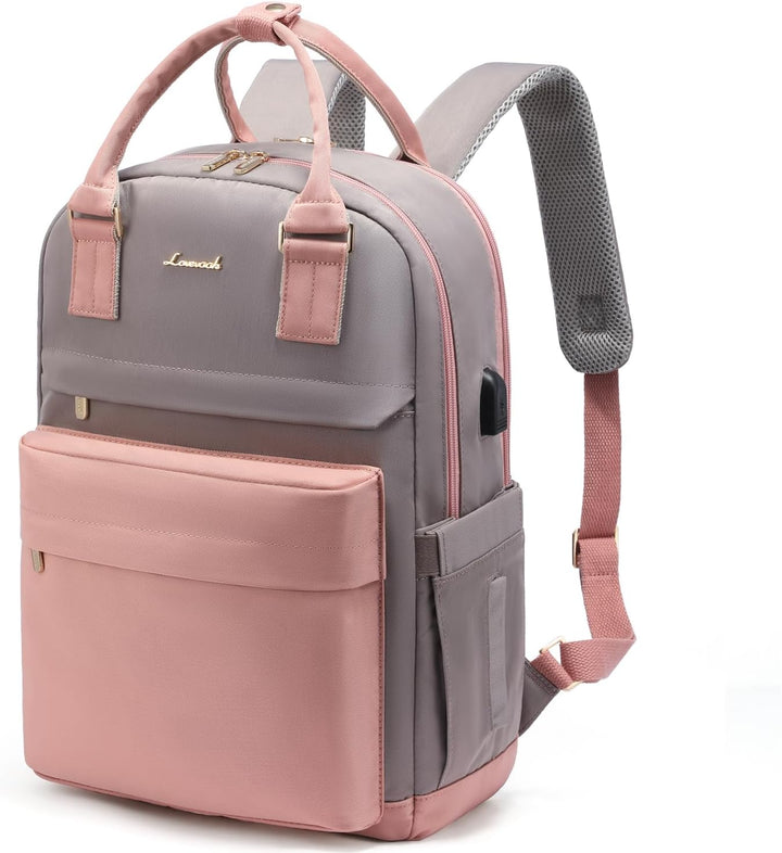 LOVEVOOK - Mochila para laptop de viaje para mujer, bolsa antirrobo...