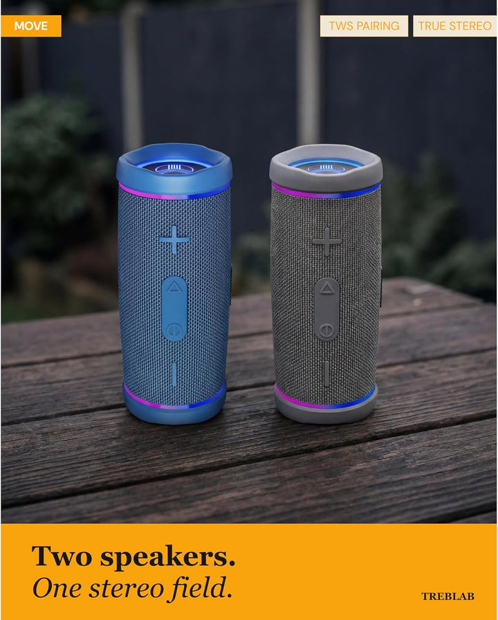 TREBLAB HD77 - Altavoz Bluetooth portátil - Potente sonido de 360°,...