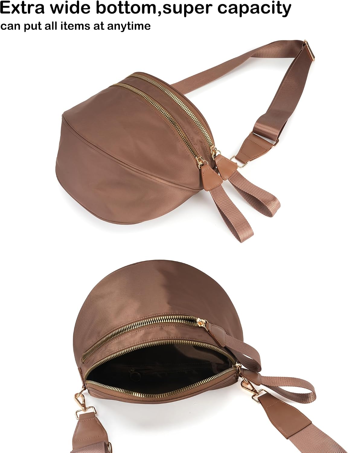 Bolso cruzado espacioso de nylon, bolsa de cintura, bolsos, billeteras, carteras de moda, bolso de hombro para mujer