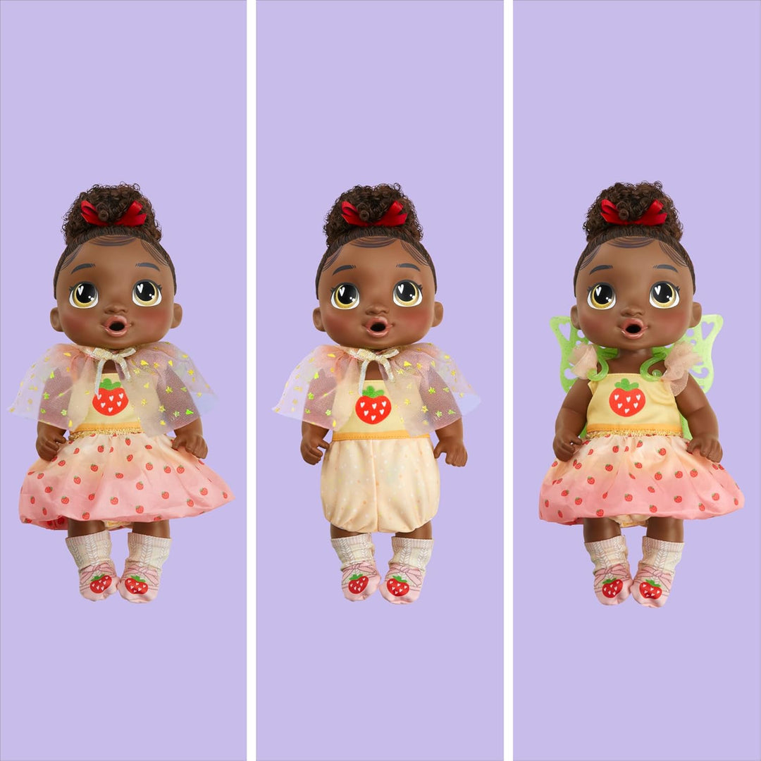 Muñeca Baby Alive Fairy Fashions Berry Boo con ropa y accesorios, p...