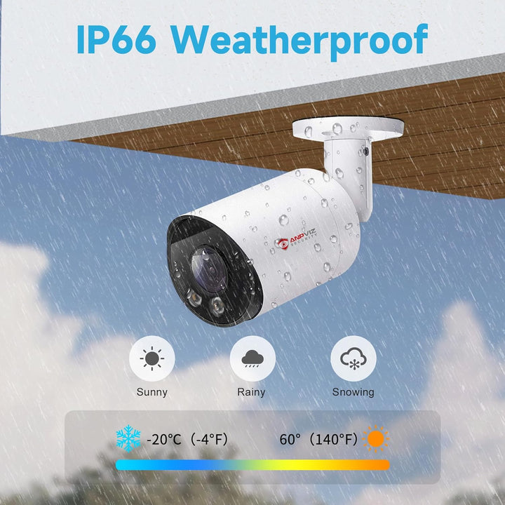 Anpviz Cámara IP PoE de 5 MP Bullet con micrófono\/audio, lente de...