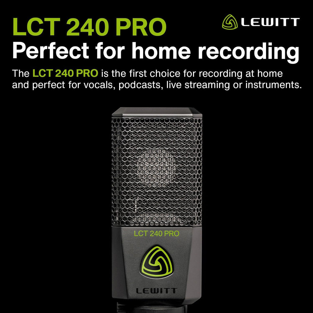 Lewitt LCT 240 Pro Micrófono para grabación casera, negro