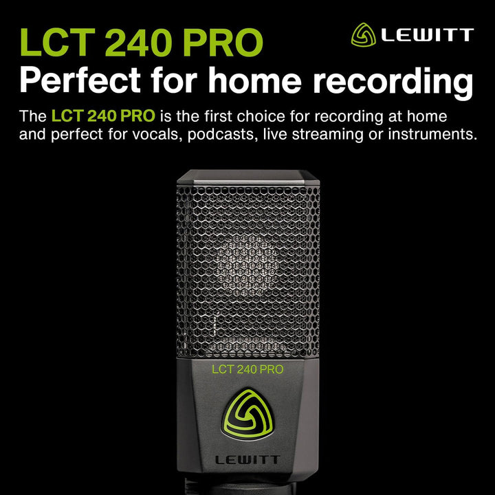 Lewitt LCT 240 Pro Micrófono para grabación casera, negro