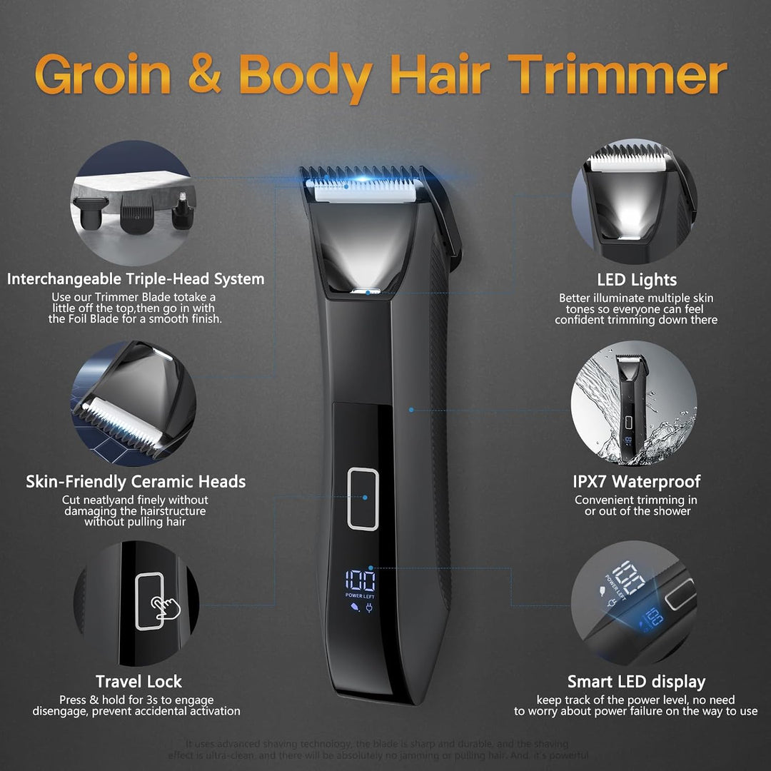 Beatslm Manscape - Recortadora de barba para hombres, recortadora d...