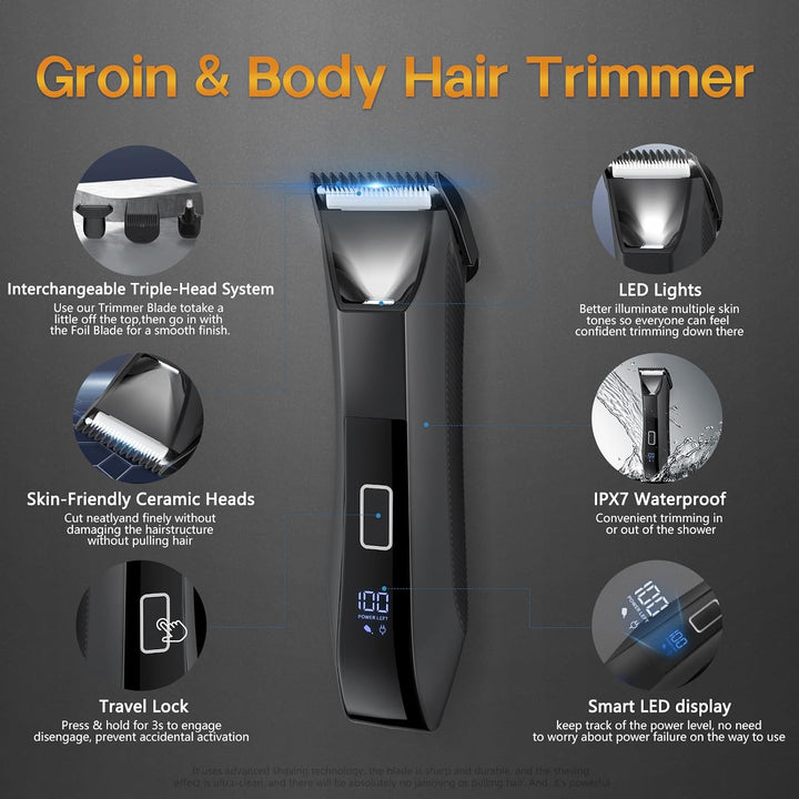 Beatslm Manscape - Recortadora de barba para hombres, recortadora d...