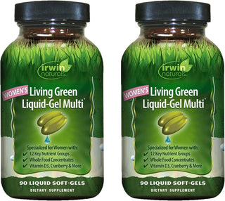 Irwin Naturals Women's Living Green Liquid Gel Multi \u2013 120 gel...