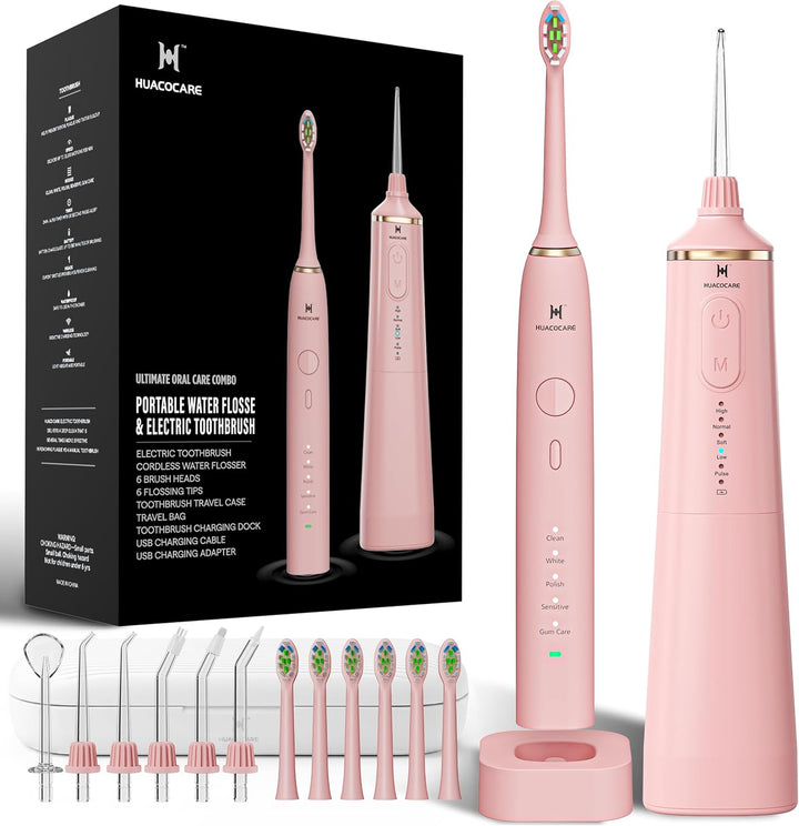 Kit de cuidado dental profesional mejorado: irrigador dental de 5 m...