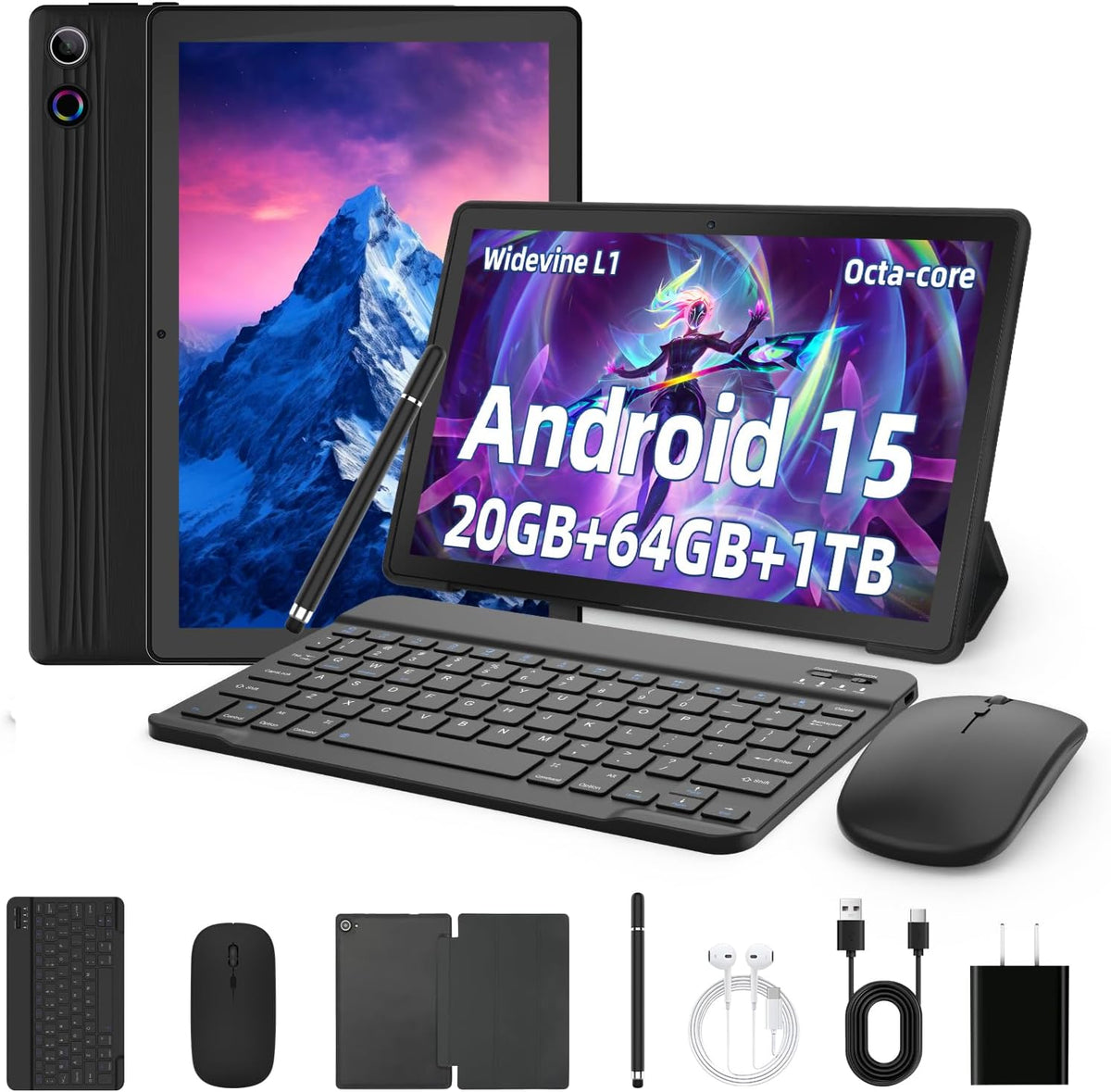 Gleeso Tableta, la última tableta Android 15 de 10 pulgadas, 8 núcl...