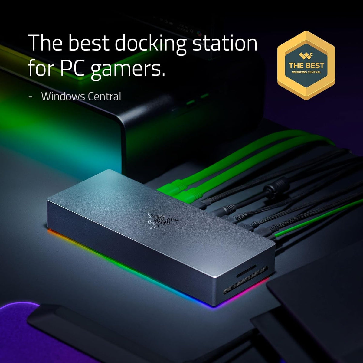 Razer Thunderbolt 5 Dock Chroma, 11 puertos + ranura SSD M.2, negro