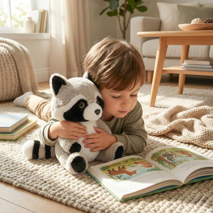 WEIGEDU Coon - Animales de peluche de mapache para cumpleaños de ni...