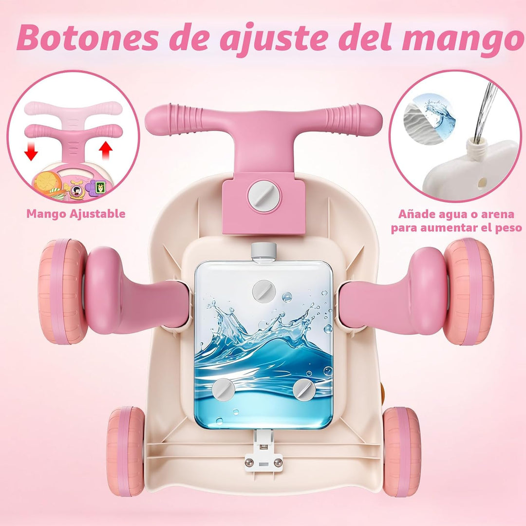 QDRAGON Andador de bebé 3 en 1 y centro de actividades para niñas,...