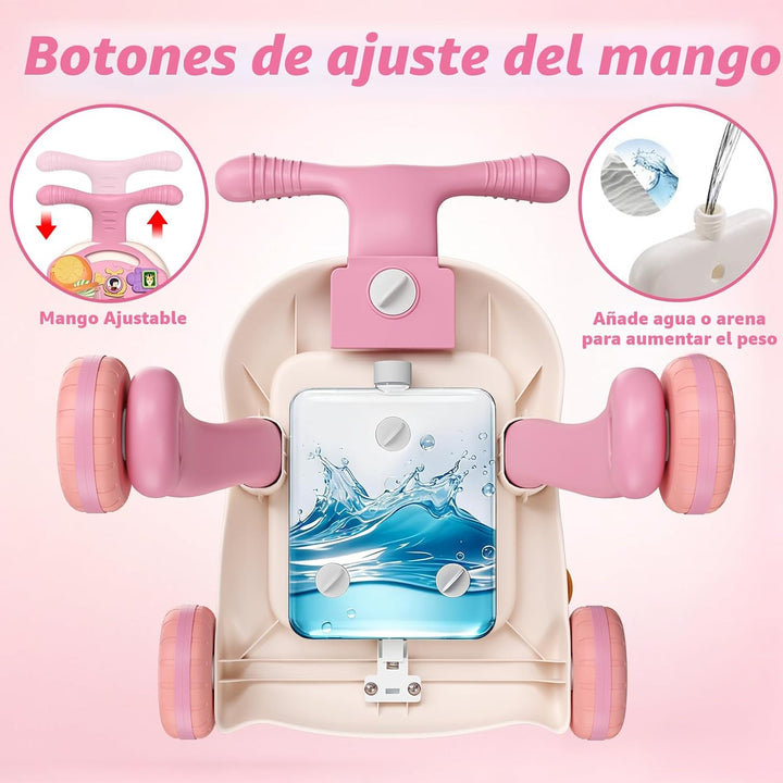 QDRAGON Andador de bebé 3 en 1 y centro de actividades para niñas,...