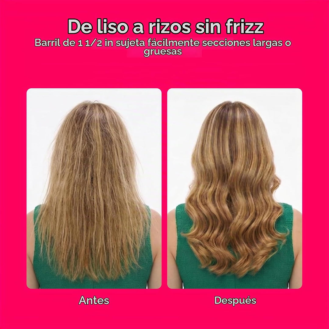 Conair Rizador de cerámica doble de 1 ½ pulgadas, barril de 1 ½ pul...