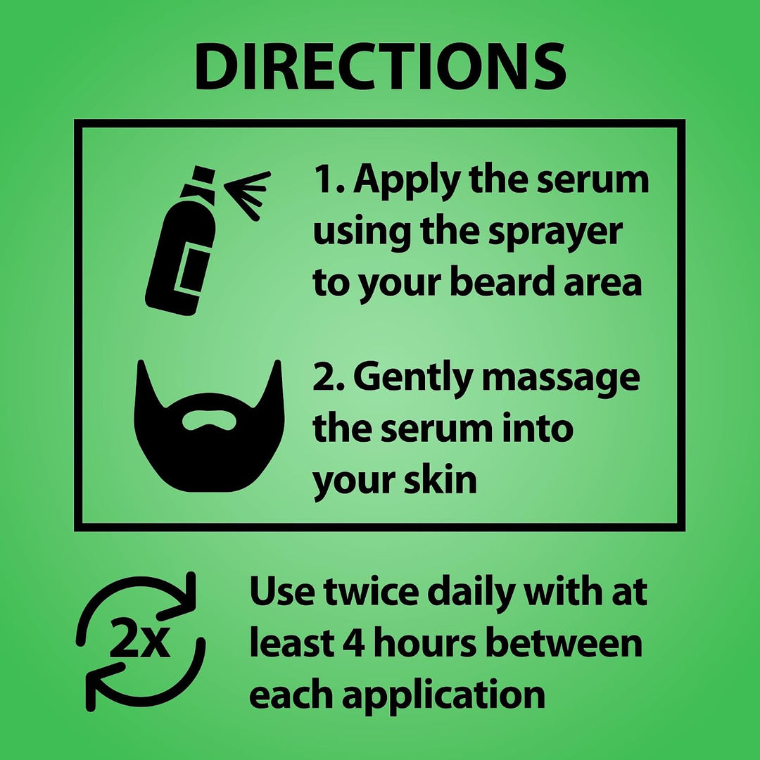 Minoxidil para el crecimiento de la barba: suero al 5% con 2 veces...