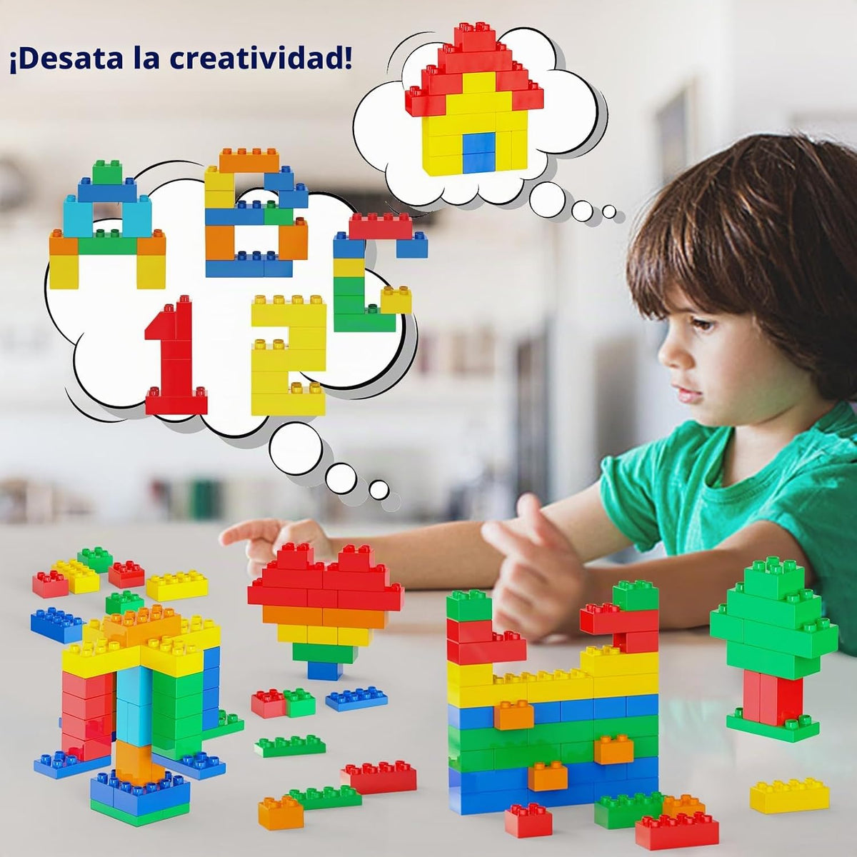Building Blocks Set para Toddlers 3-5 con Cars & Train Theme