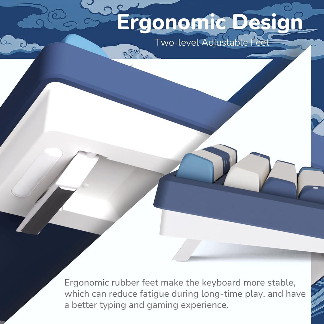RK ROYAL KLUDGE M75 Wireless Mechanical Keyboard w\/Screen and Volu...