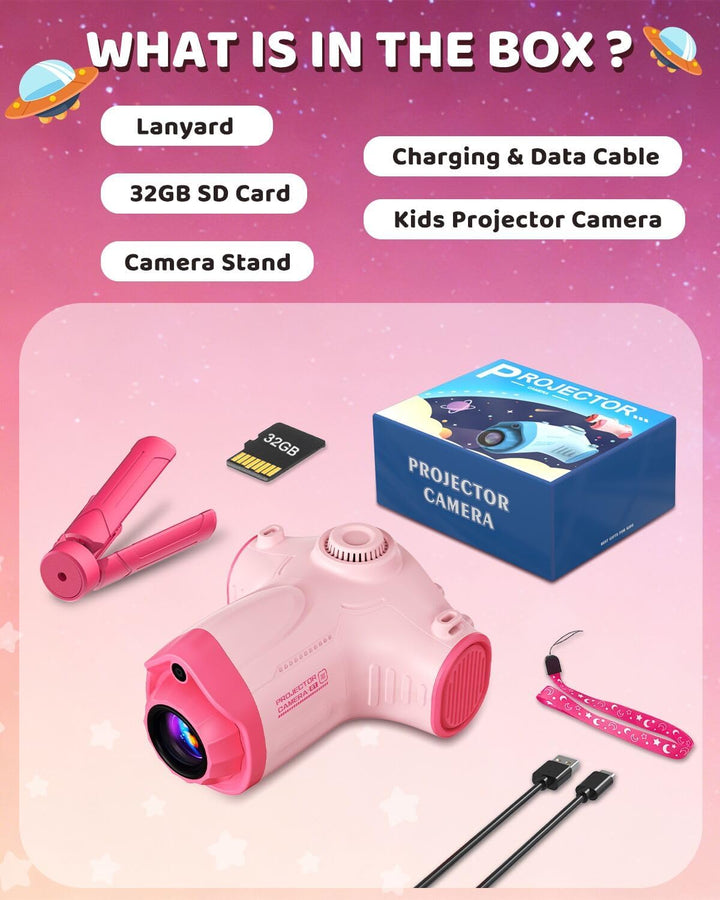 Cámara para niños con proyector, cámara digital HD 1080P para niños...