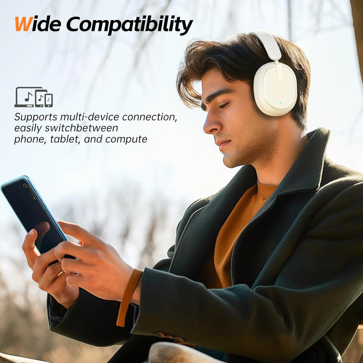 MMWOWARTS Auriculares Bluetooth híbridos con cancelación activa de...