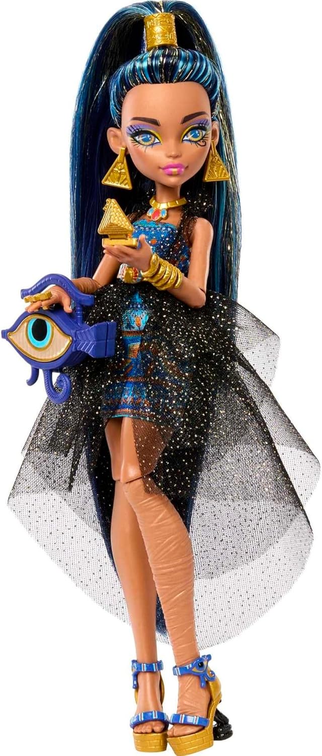 Muñeca Monster High Monster Ball, Cleo De Nile con vestido de fiest...