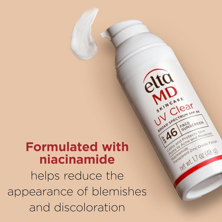 EltaMD UV Clear Face Sunscreen SPF 46, Oil-Free Sunscreen with Zinc...