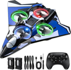 Avión de espuma Rc Planes con luces LED, avión de control remoto, avión de combate para niños y adultos de 8 a 16 años, 360 °F, rollo de acrobacias, drones para niños de 8 a 12 años, regalos
