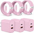 iPhone 18 17 16 15 Cargador de carga rápida tipo C USB C cargadores rosa