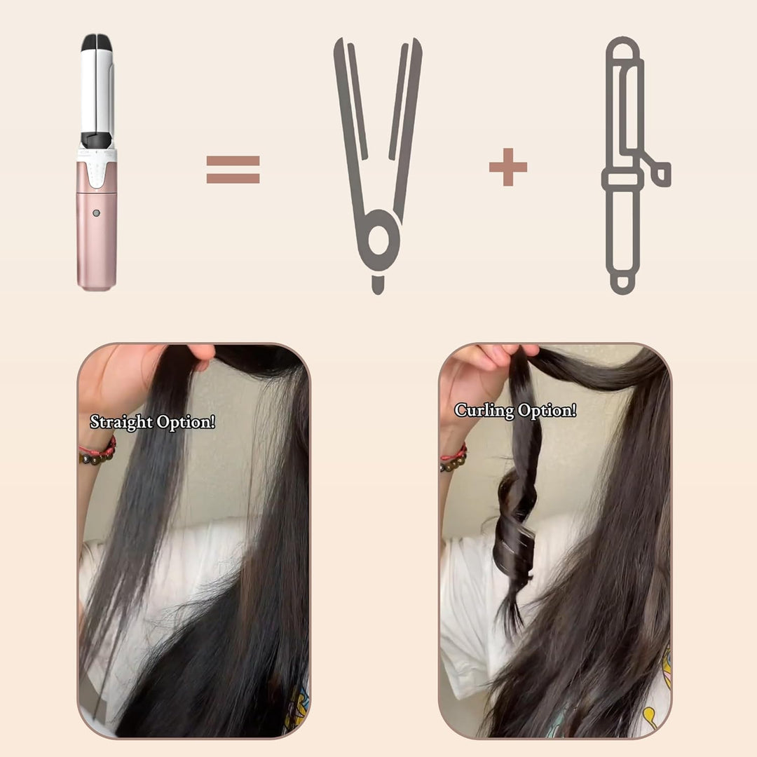 VAV Mini plancha de pelo 2 en 1 con interruptor de rotación, planch...