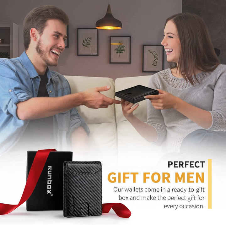 RUNBOX Cartera delgada para hombre, 11 ranuras para tarjetas de cré...