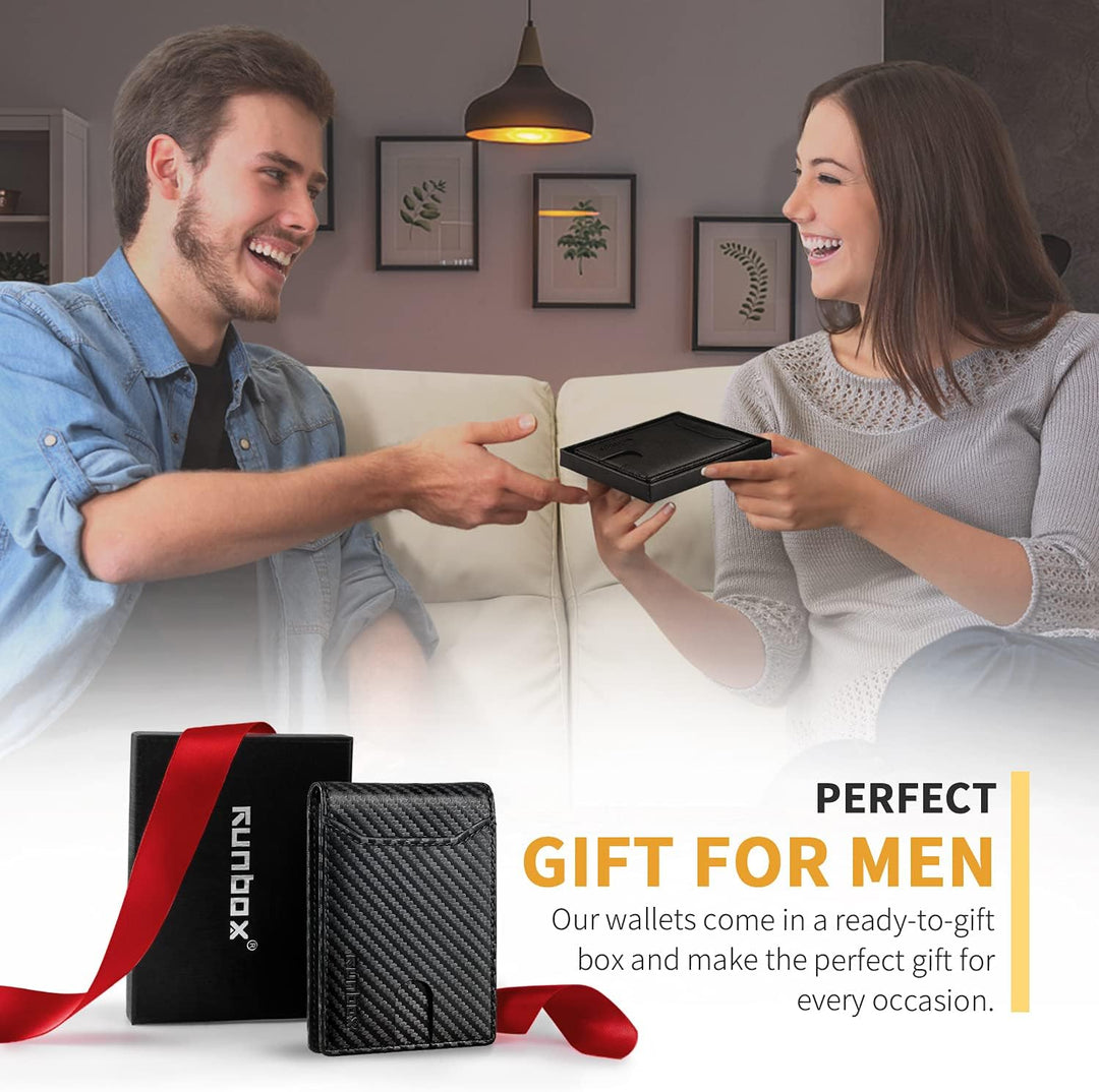 RUNBOX Cartera delgada para hombre, 11 ranuras para tarjetas de cré...