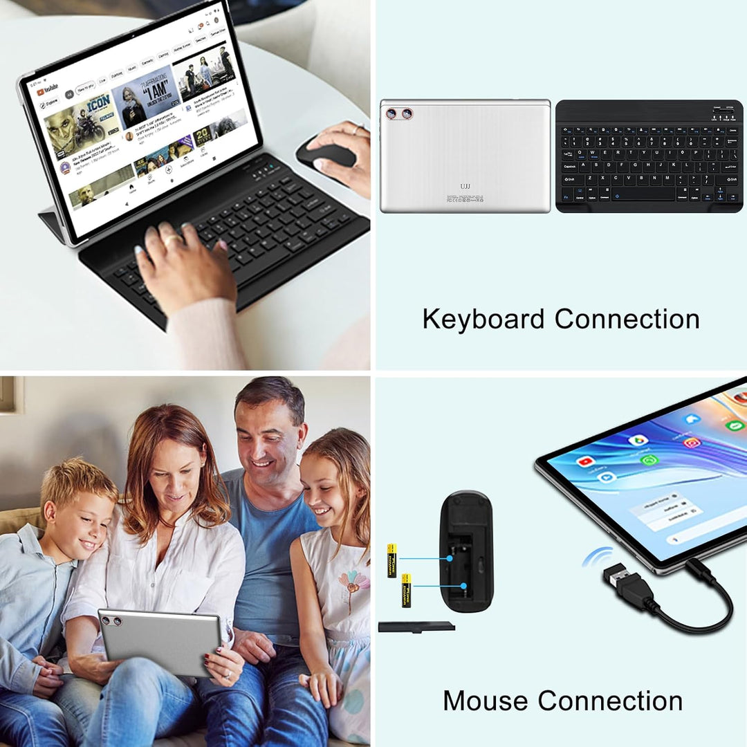 UJJ Tableta 2026 con Android 15 de 10 pulgadas con Gemini AI, 30GB+...