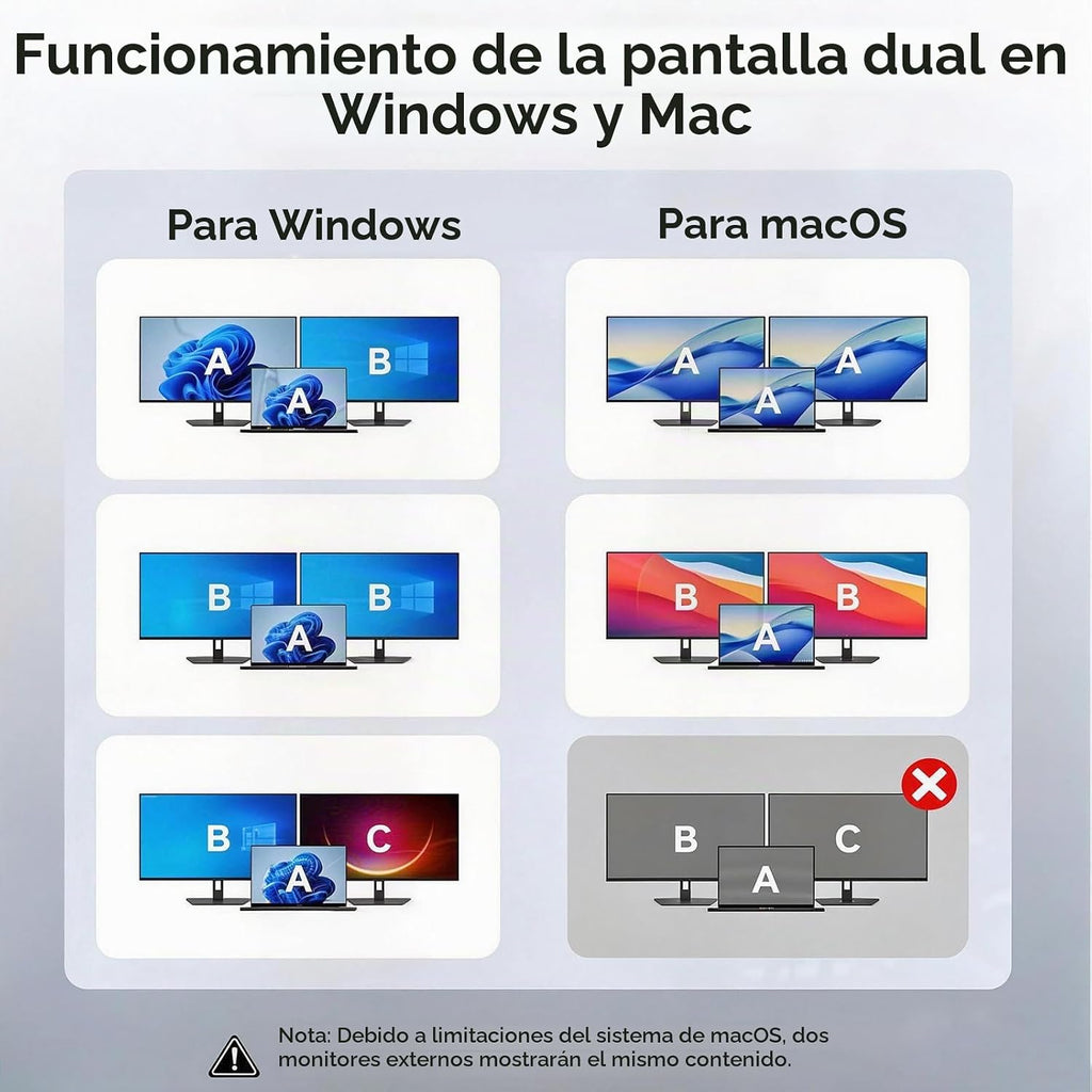 WAVLINK Estación de acoplamiento para laptop, estación de acoplamiento