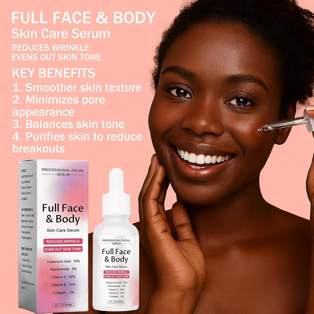 Finones Skin Vitamin Serum para rostro y cuerpo, suero reafirmante...
