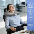 Almohada de cuello de 2 capas para oficina, sillón reclinable y