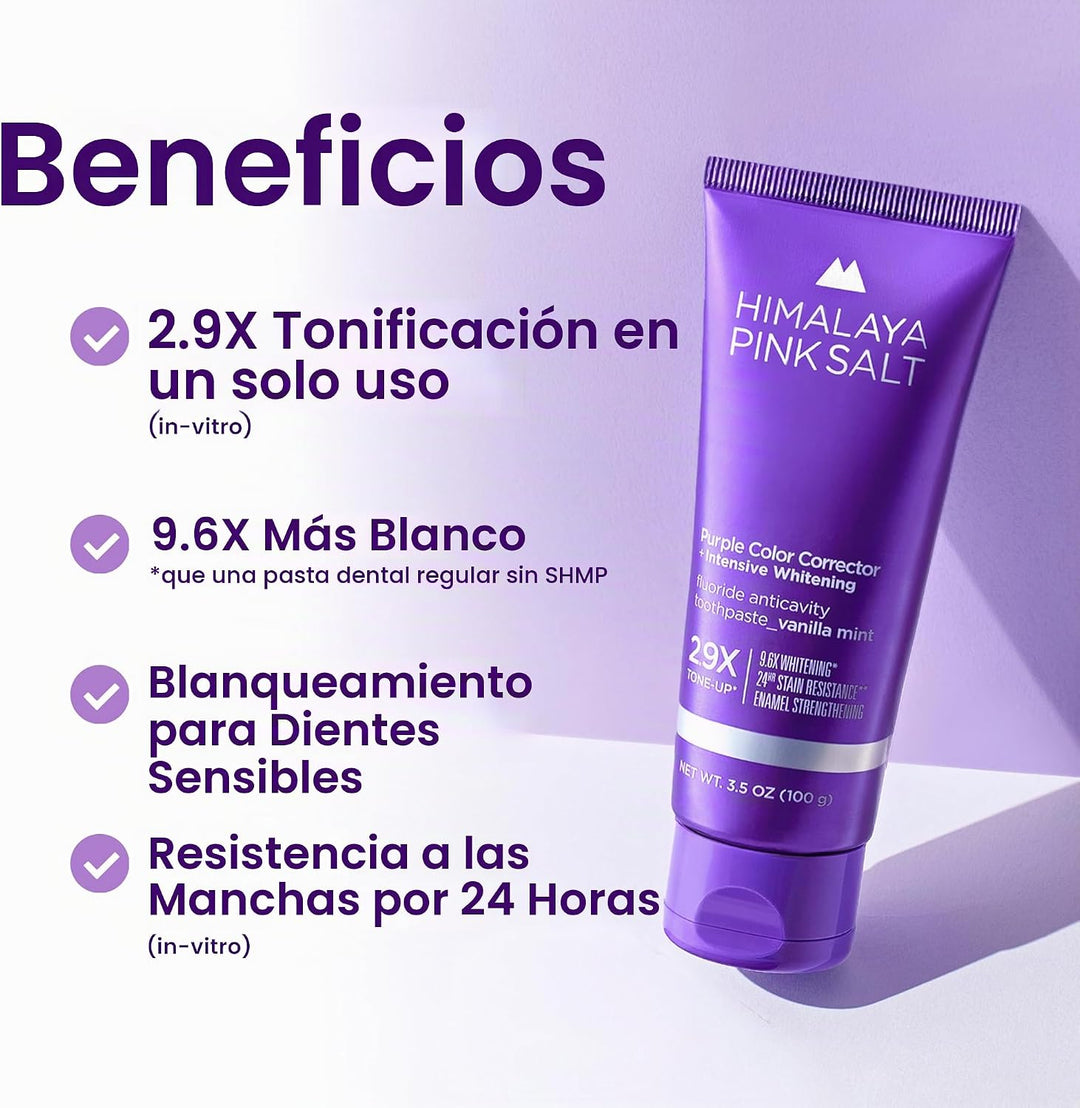 HIMALAYA PINKSALT Pasta dental morada - Removedor profundo de manch...
