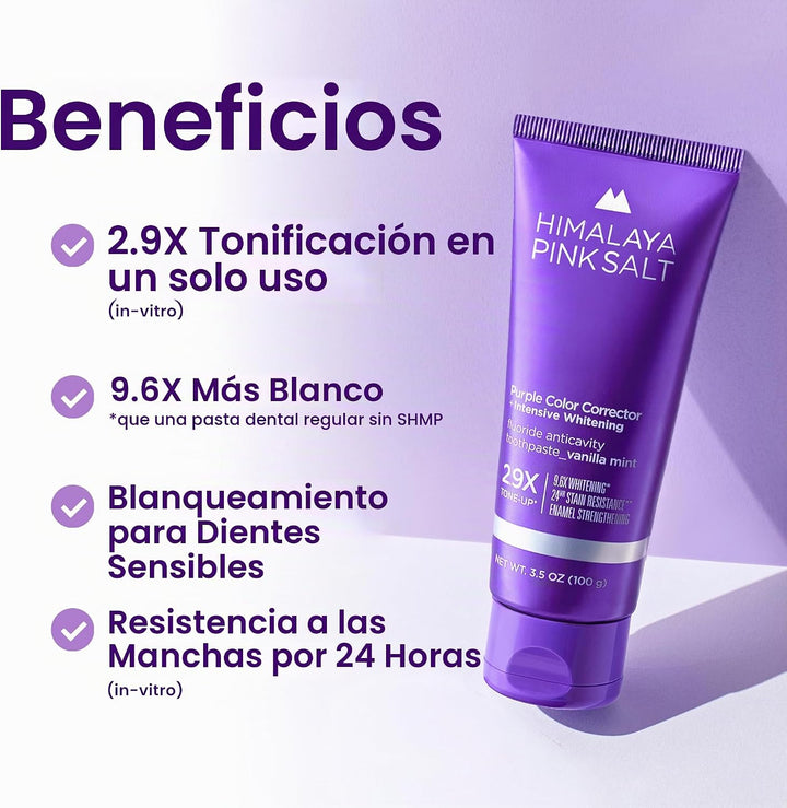 HIMALAYA PINKSALT Pasta dental morada - Removedor profundo de manch...