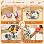 Juego de accesorios de cocina, juego de cocina para niños de acero