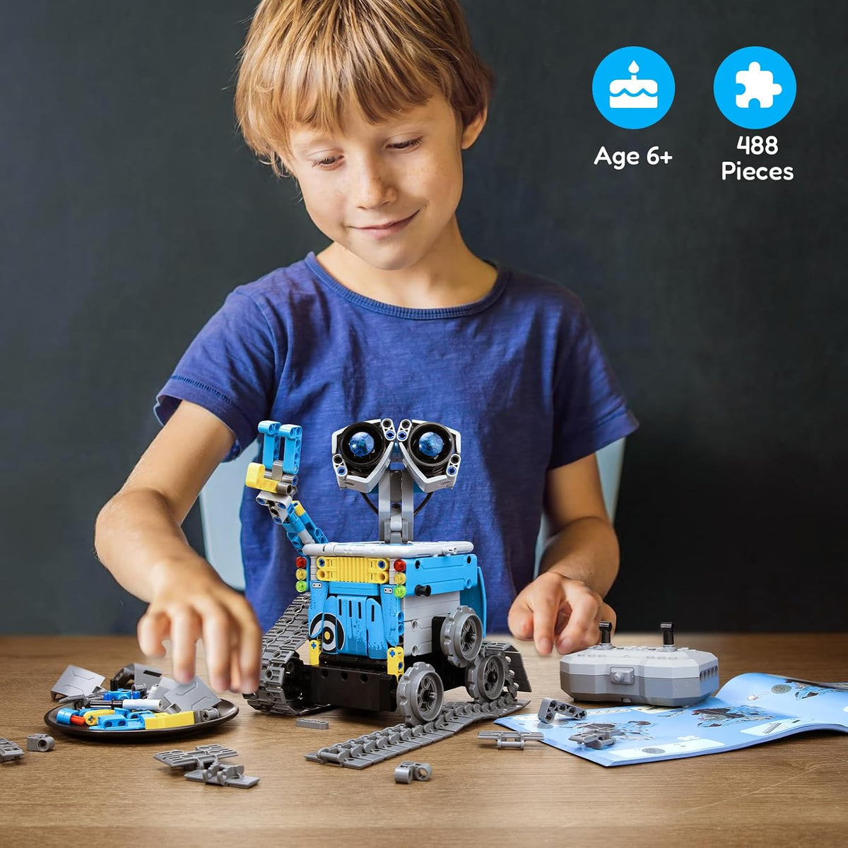 Mibido Kit de construcción de robot con control remoto