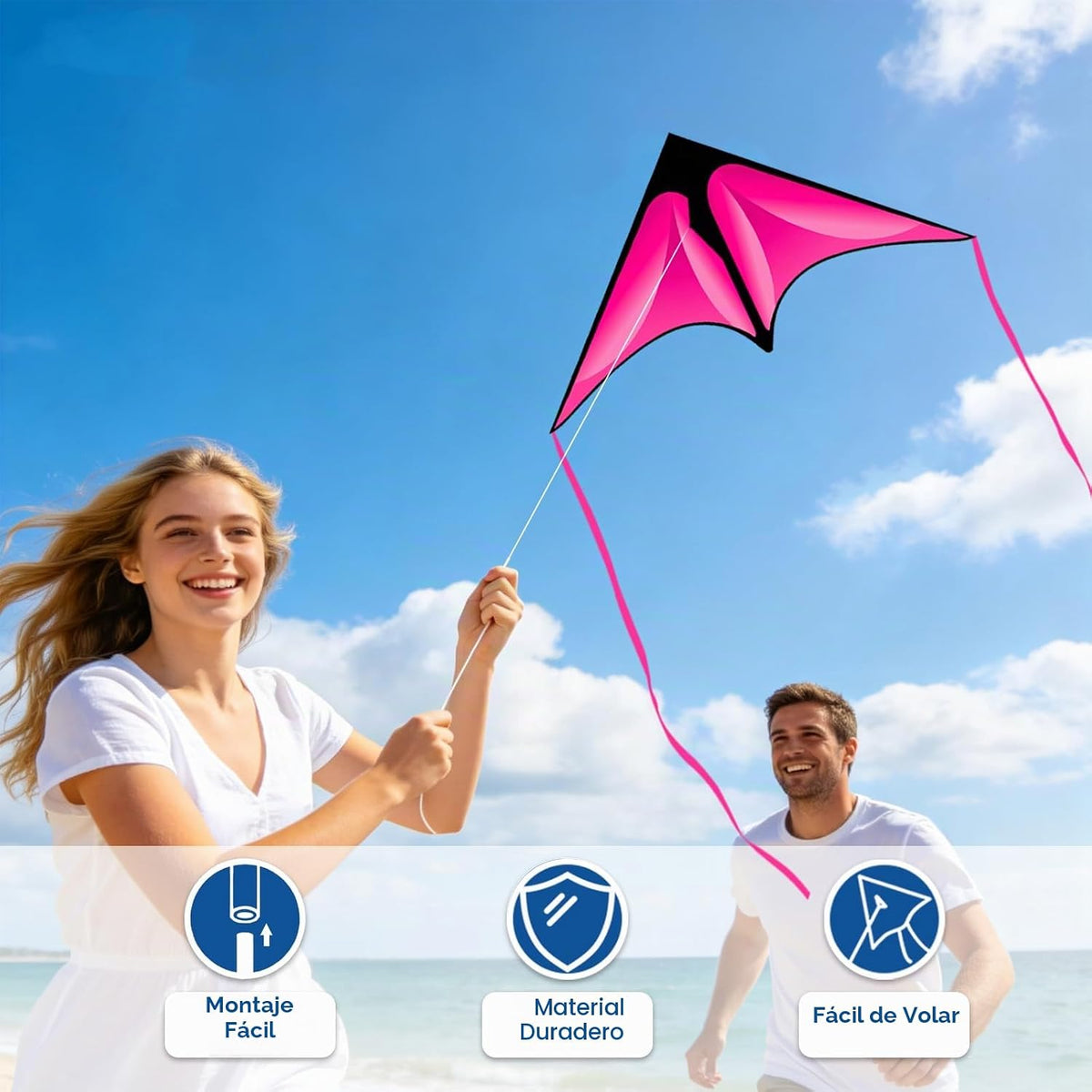 Delta Kite Set para niños y adultos, paquete de 3 cometas para adultos