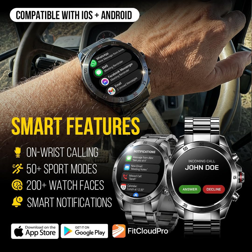 ALPHAGEAR Commander - Reloj inteligente resistente para hombre