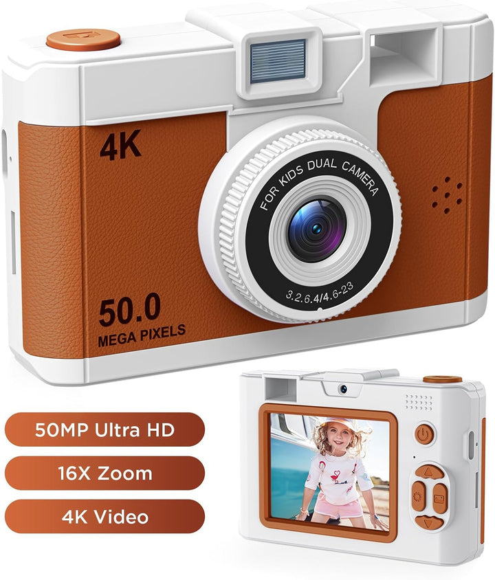 Cámara infantil de 50.0 megapíxeles para niños de 5 a 13 años con W...